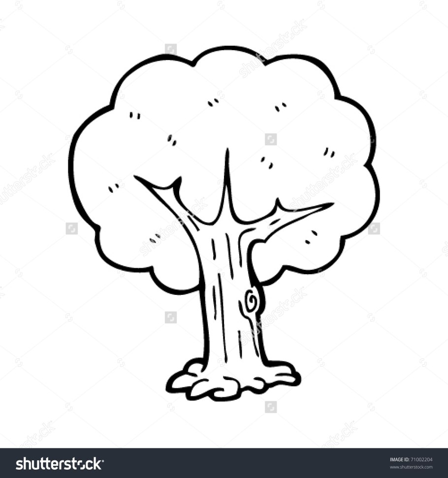 Дерево черно белое для детей