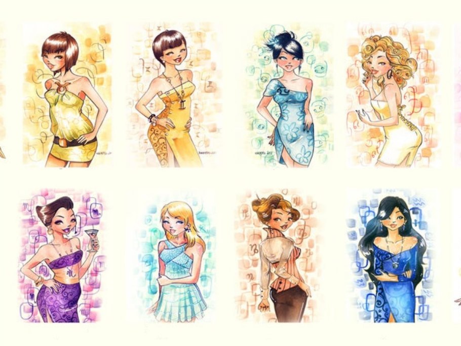 Девушки в виде знаков зодиака