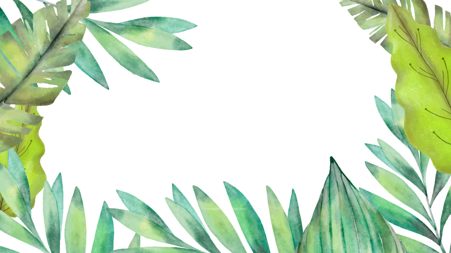 Лист монстеры гуашь