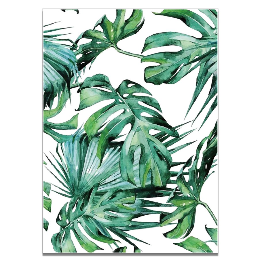 Тропические растения акварель