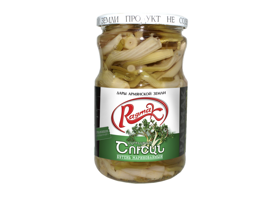 Стебли чеснока и черемша