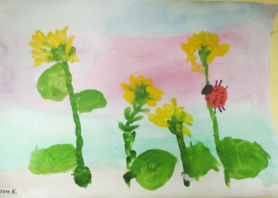 Мать и мачеха гуашь