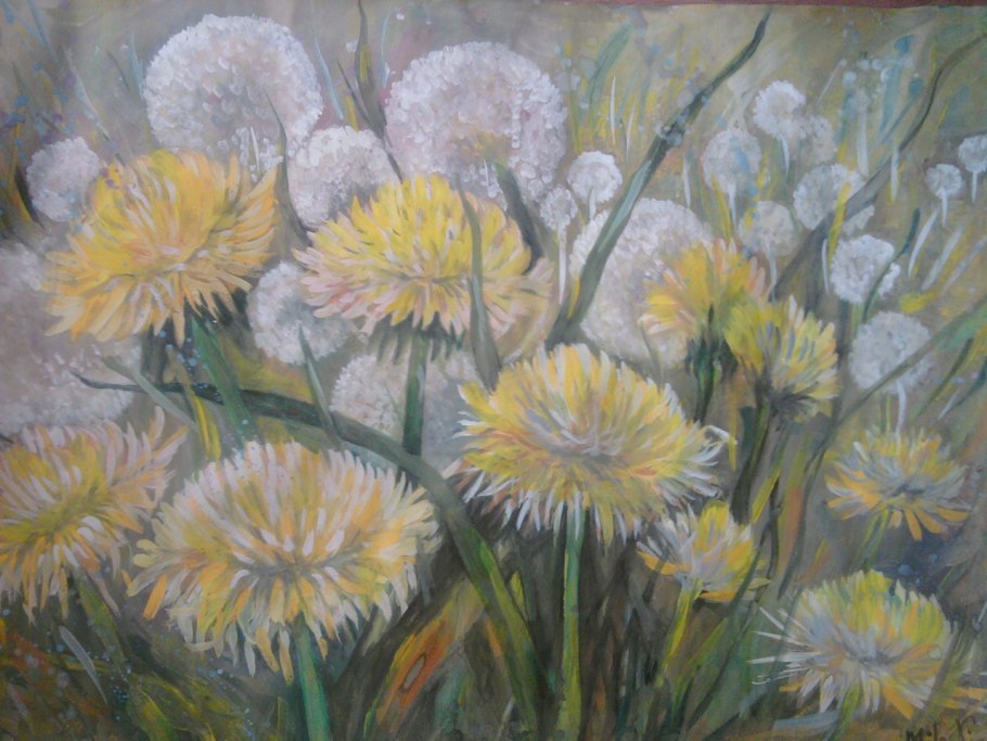 Листва акварель