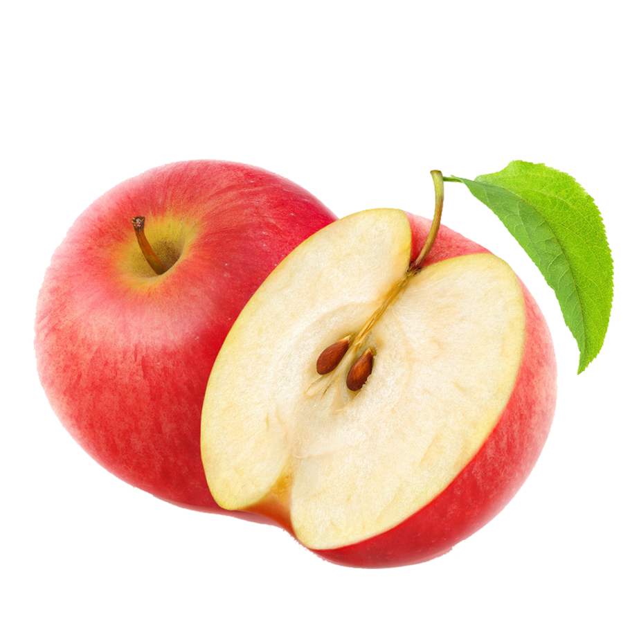 Яблоки осенние на белом фоне