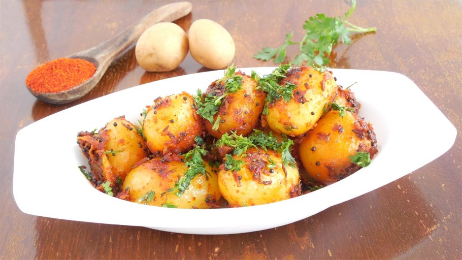 Картофель Беби черри и шампиньонами