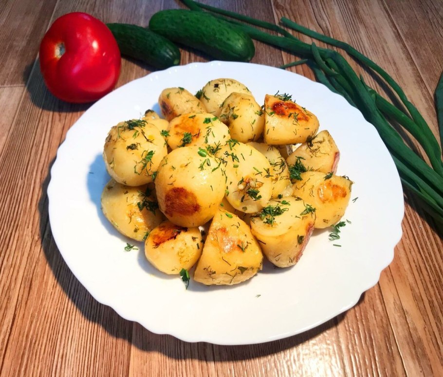 Картошка бейби с курицей