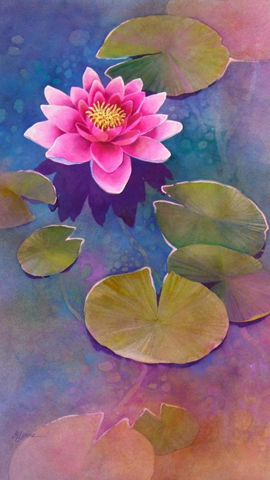 Лотос акрилом