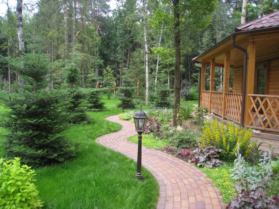 Дача с соснами на участке