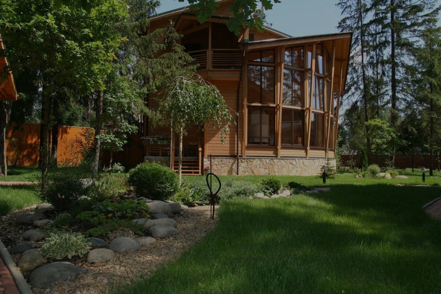 Ландшафт участка с соснами 15 соток