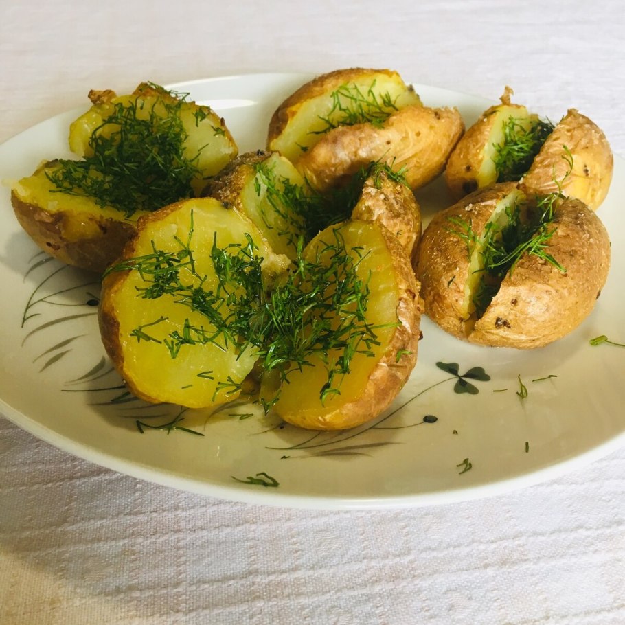 Отварная картошка запеченная в духовке