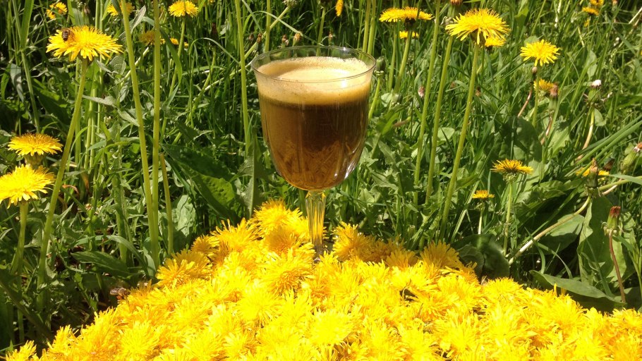 Клумба с одуванчиками