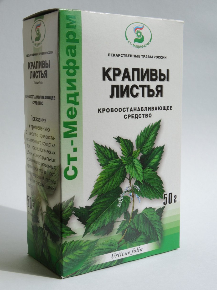 Отвар крапивы акварель