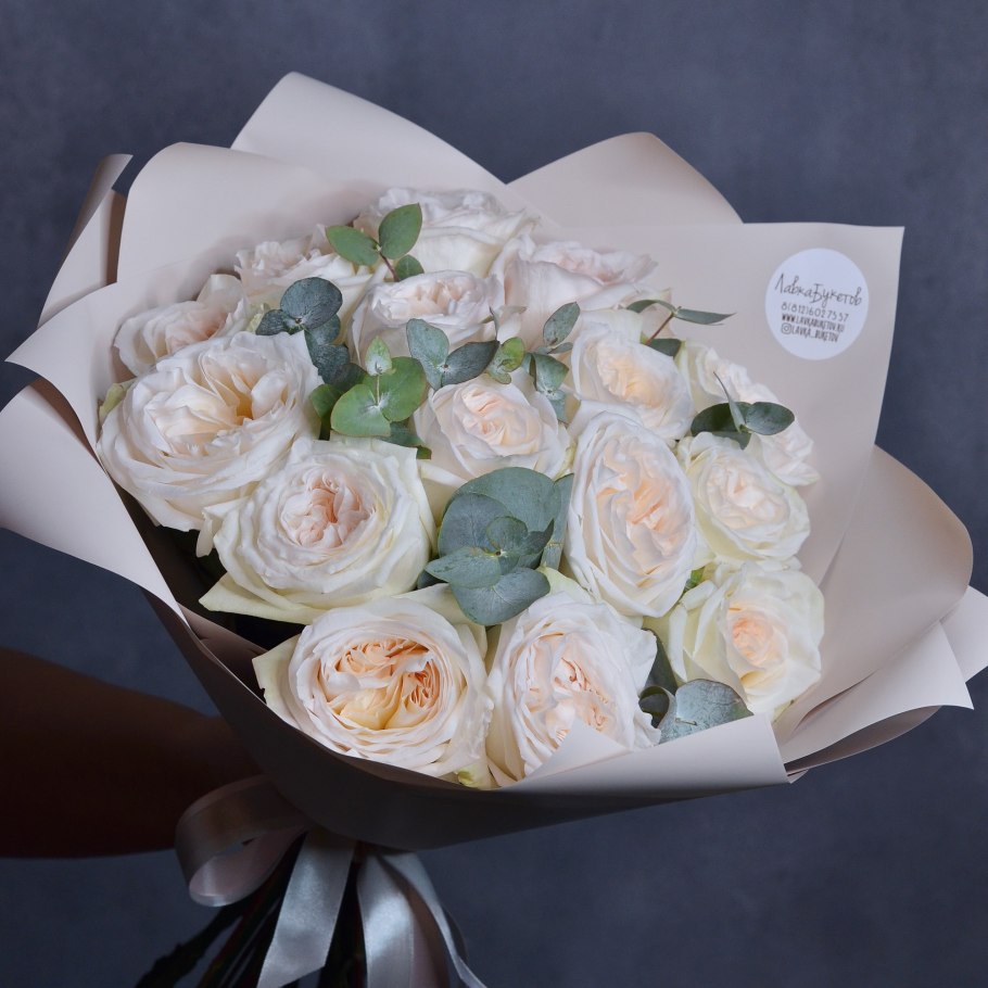 Пионовидная роза White Ohara