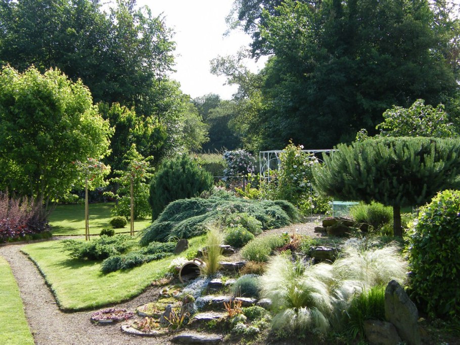 Изгородь из хвойных и лиственных