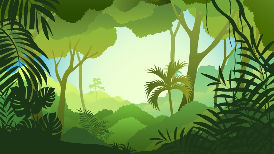 Тропические кусты вектор