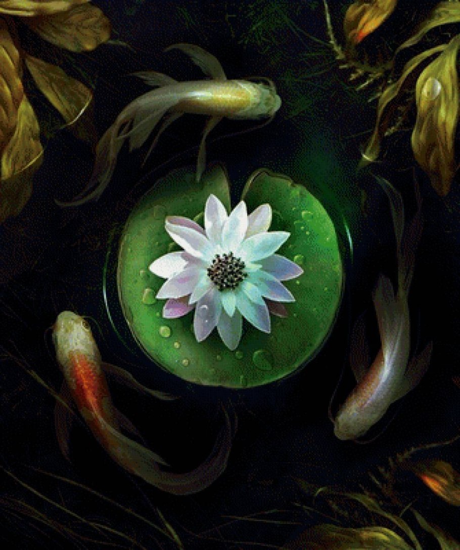 Цветок лотоса арт