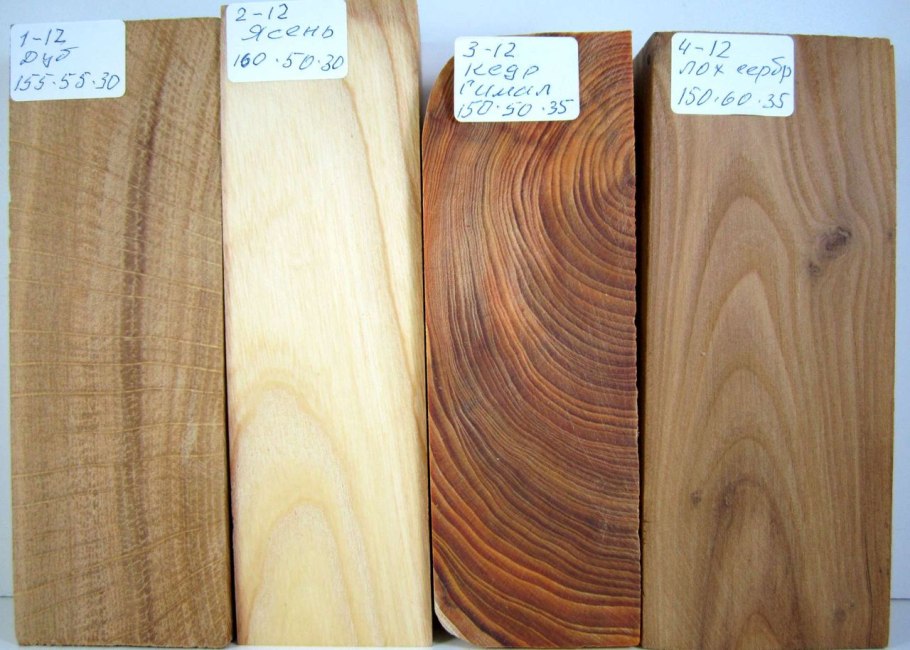 Доски разных пород дерева