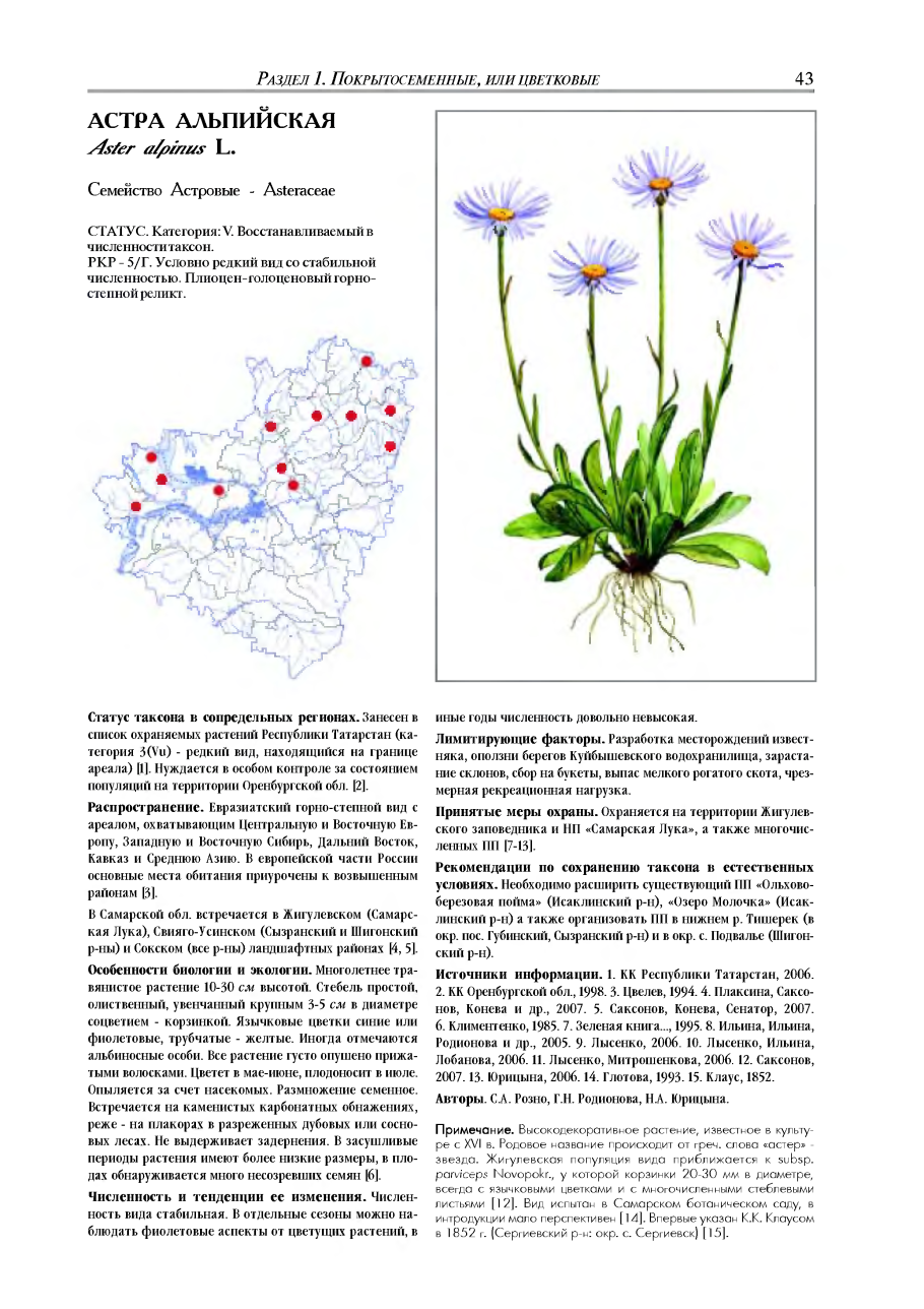 Растения красной книги Рязанской области