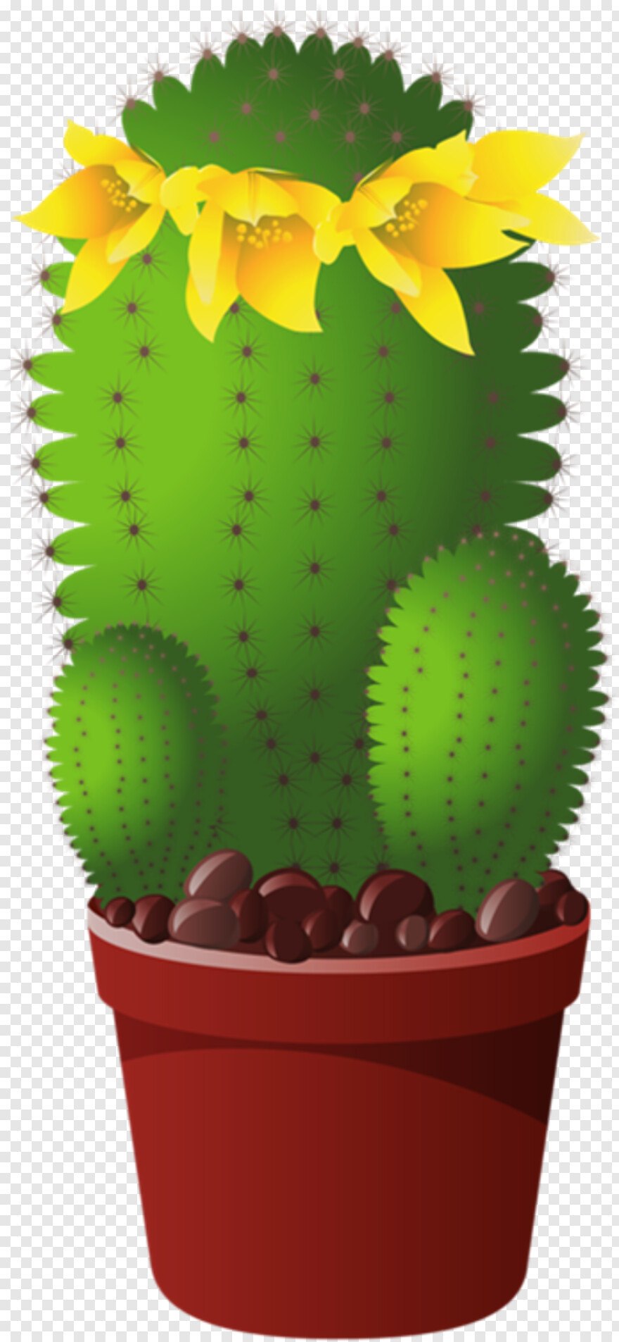 Кактус в горшке для детей