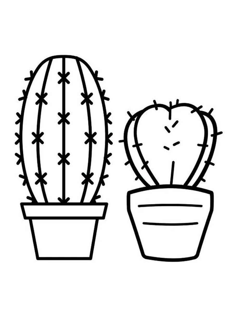 Кактус трафарет
