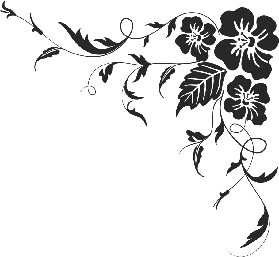 Цветочный орнамент в полосе