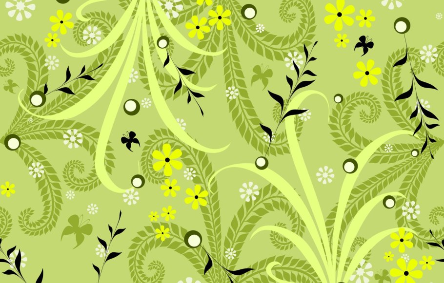 Цветочный орнамент в круге