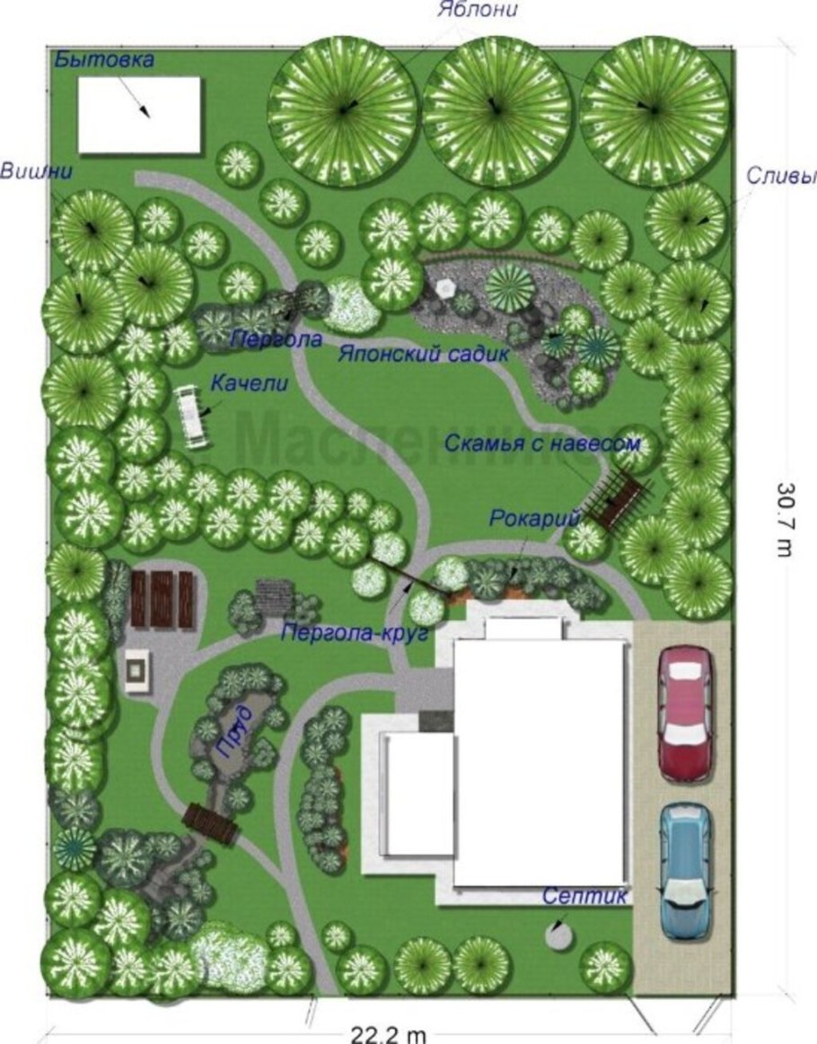 Дендроплан участка 6 соток