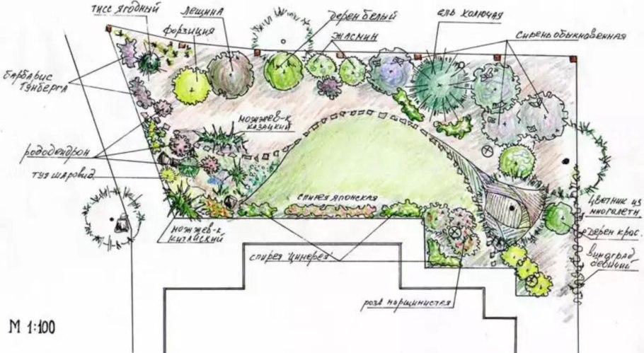 План посадок в ландшафтном дизайне