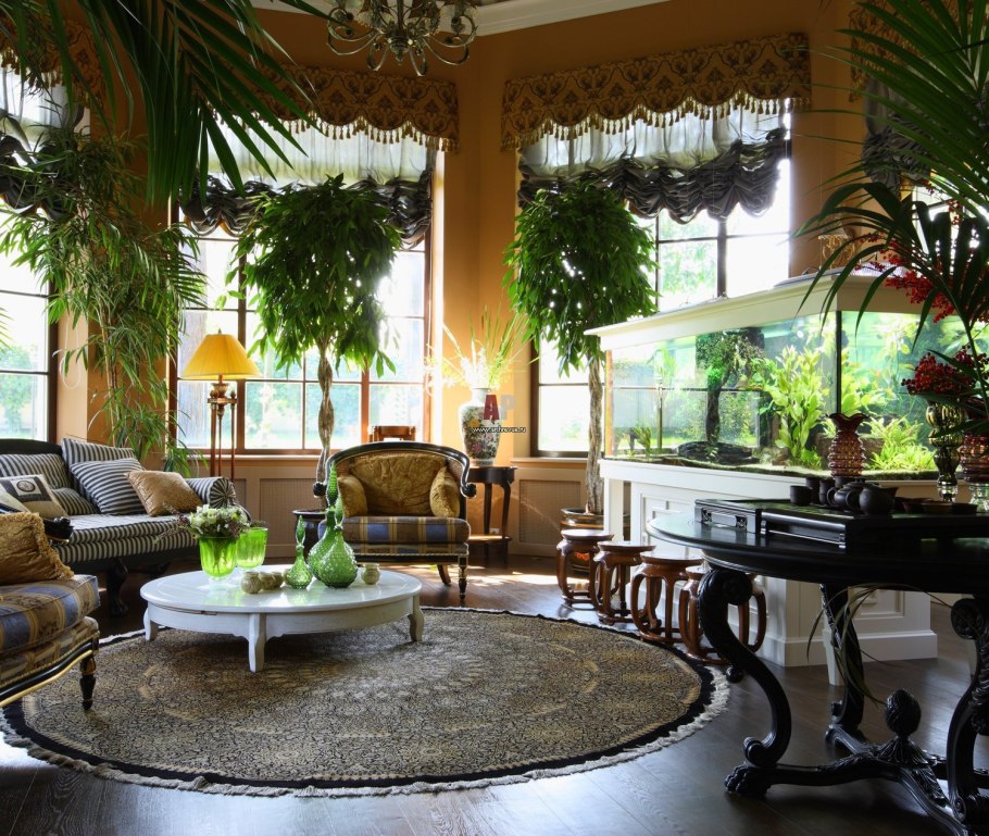 Интерьер зимнего сада в частном доме