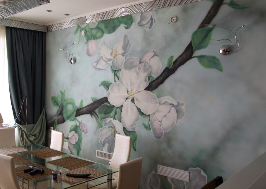 Аэрография в интерьере