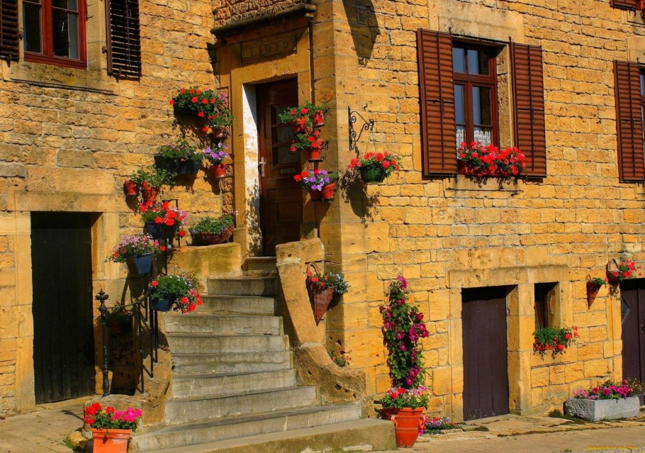 Прованс архитектура цветы