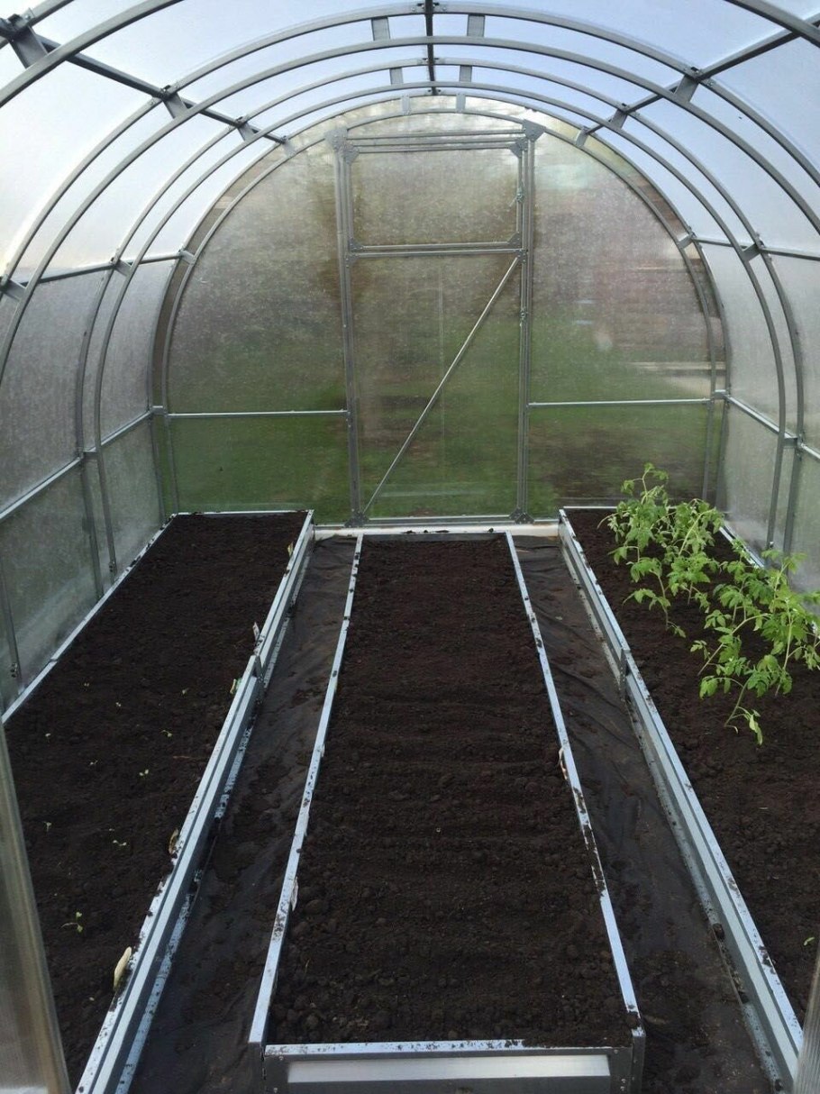 Три грядки в теплице 3х4