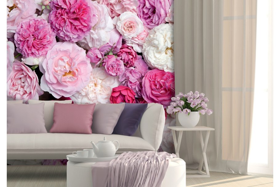 Обои с крупными цветами