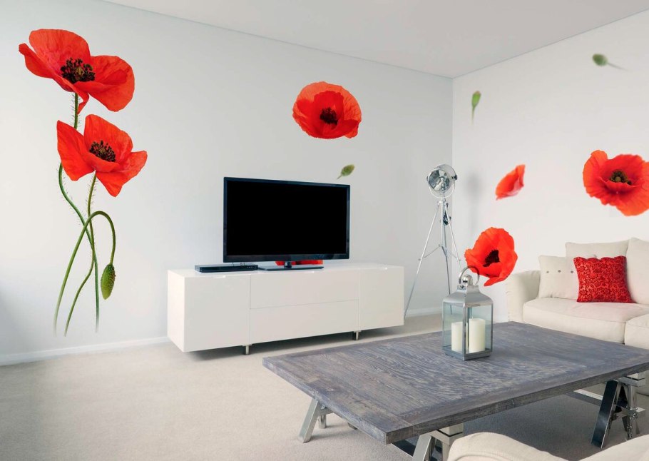 Обои с маками на кухню