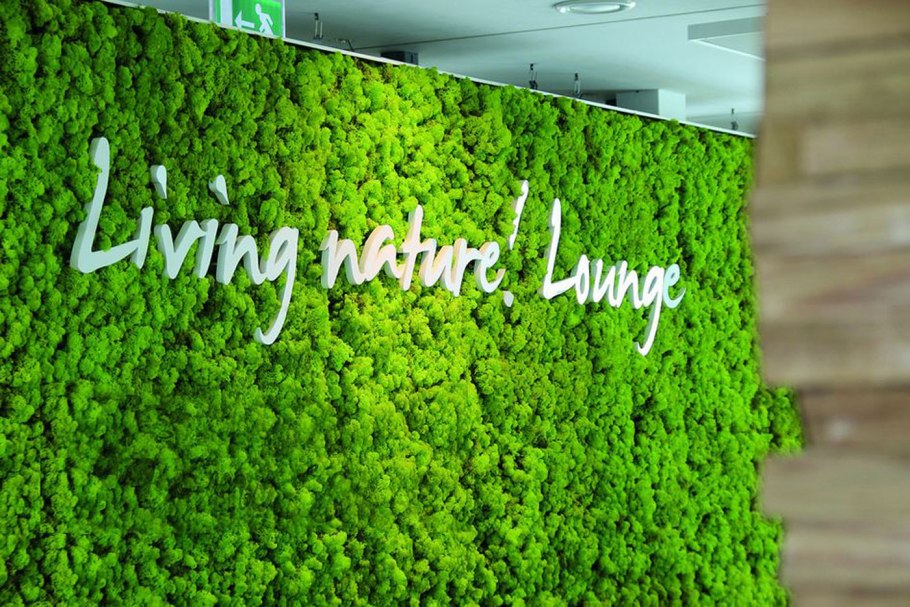 Вывеска с искусственной травой