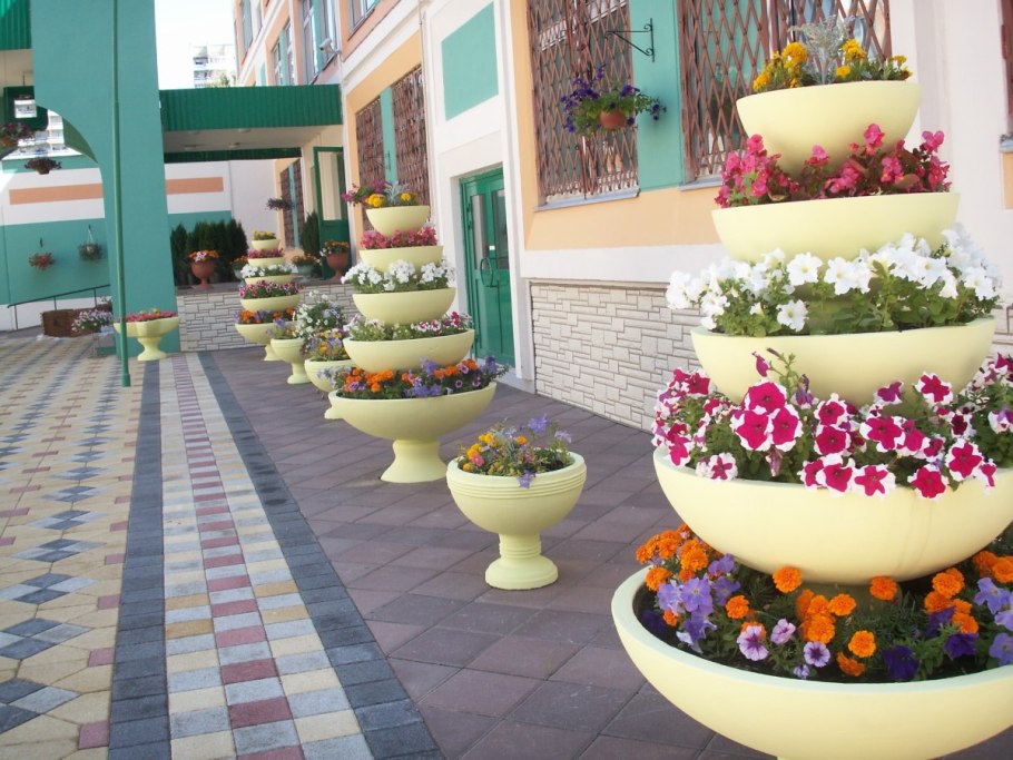 Рабатка с бархатцами