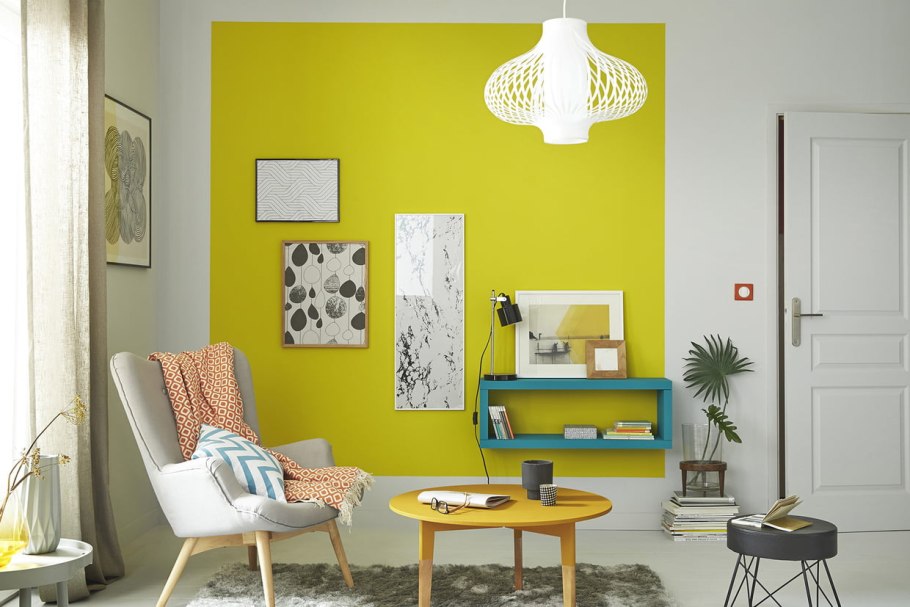 Полуматовая краска для стен в интерьере