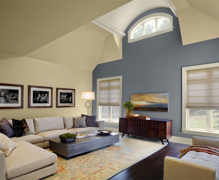 Яркие стены в интерьере