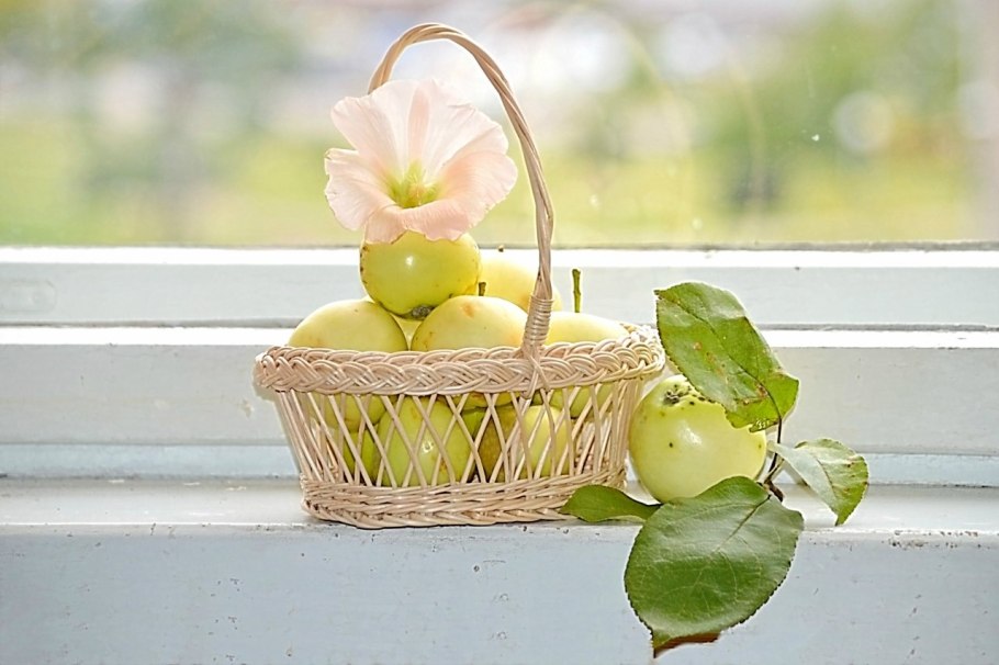 Нежные цветы и фрукты