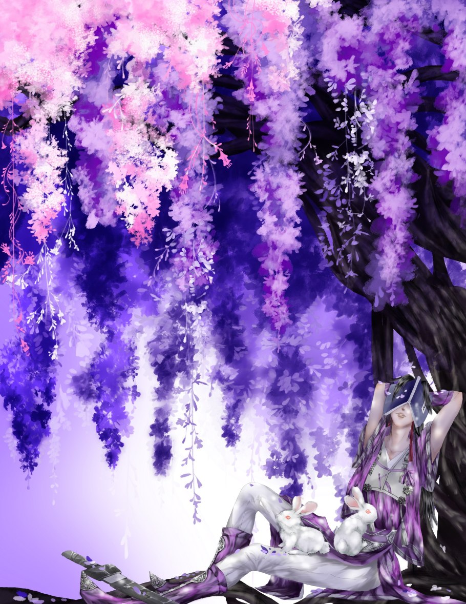 Картина в сиреневых тонах