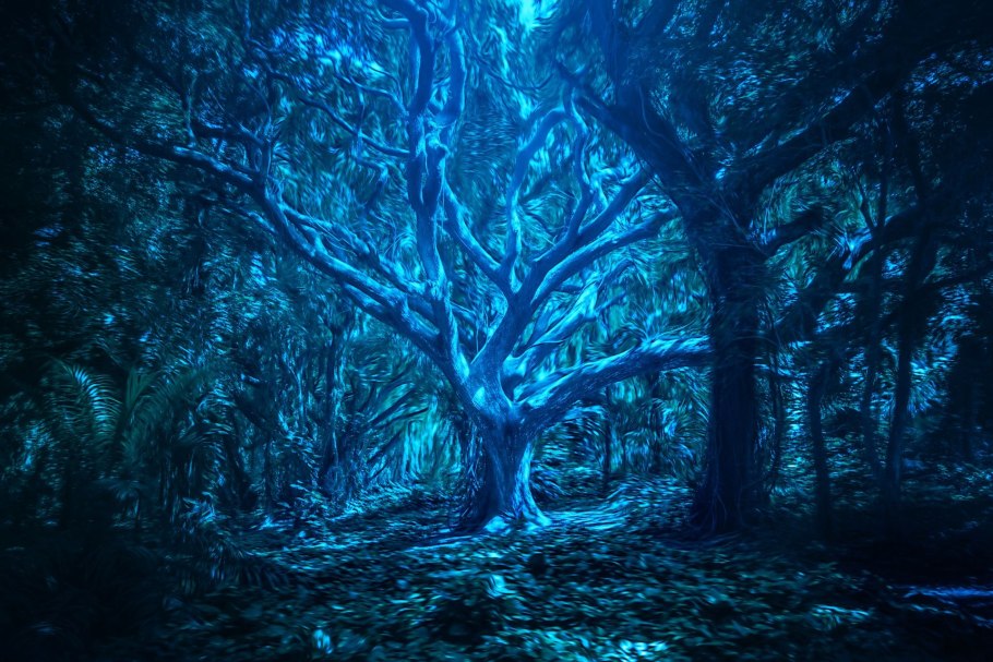 Пейзаж в фиолетовых тонах