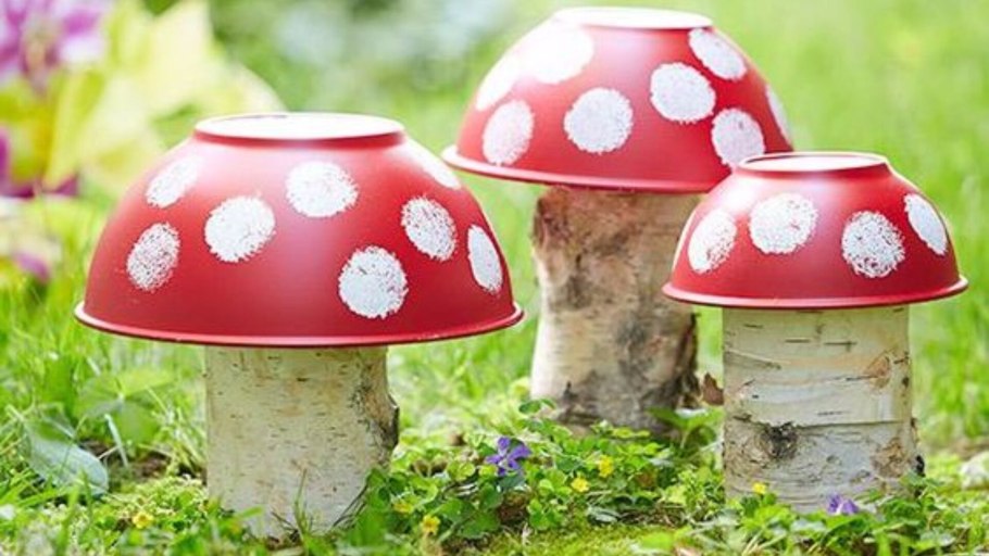 Грибы из подручных материалов