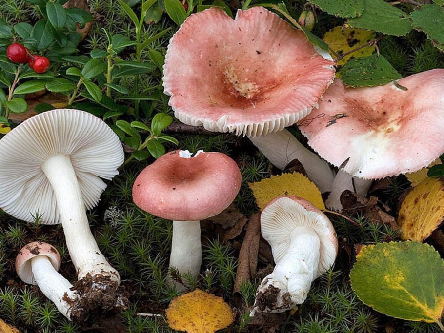 Сыроежка розовая Russula rosea