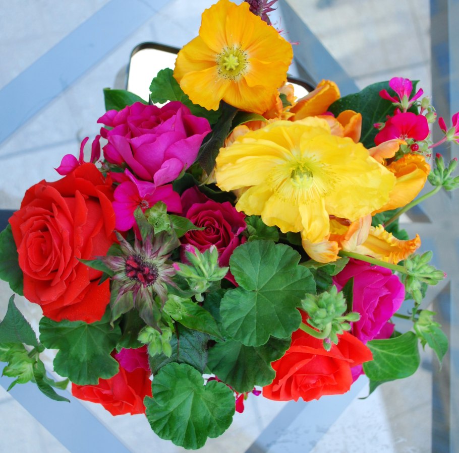 Красивый букет из герани