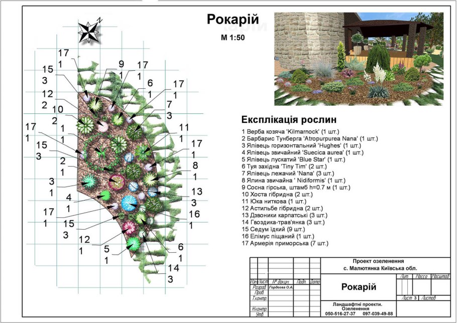 Проект рокария чертежи