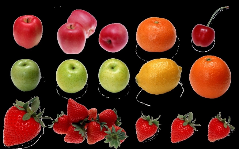 Фрукты и овощи по отдельности