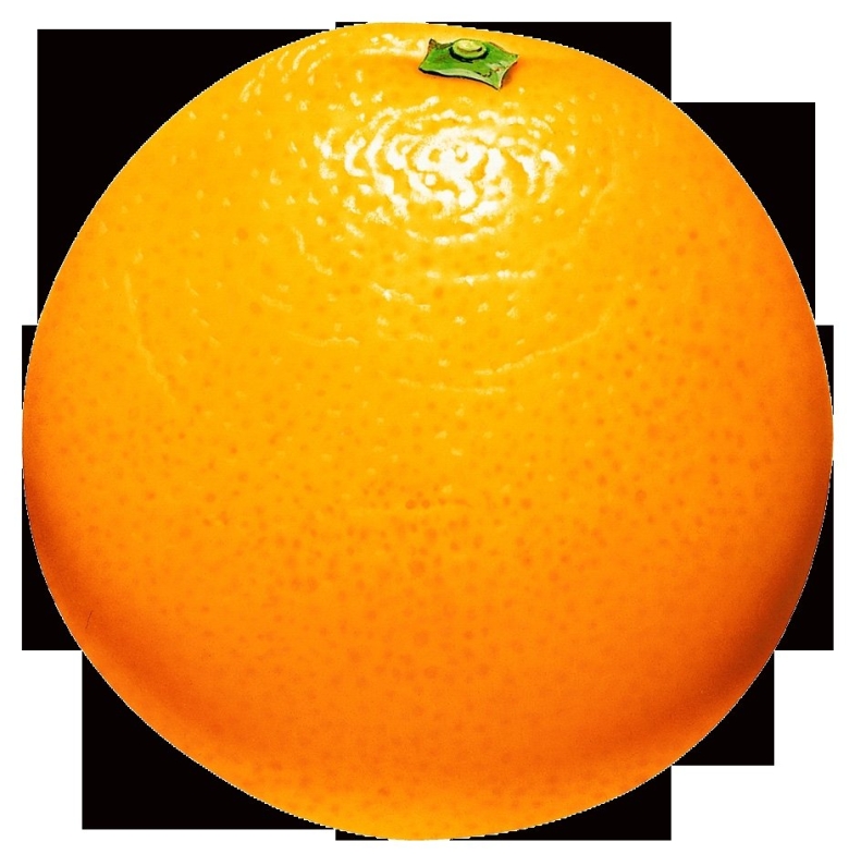 Апельсин на белом фоне
