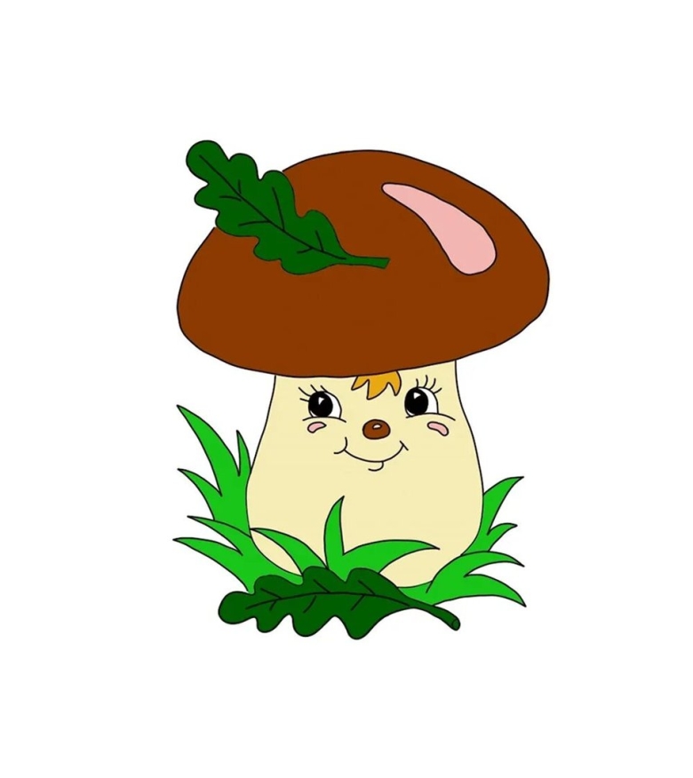 Грибочек рисунок для детей