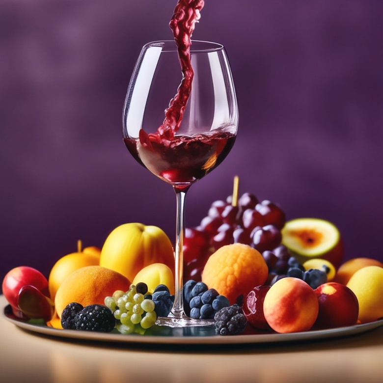 Натюрморт с вином и фруктами
