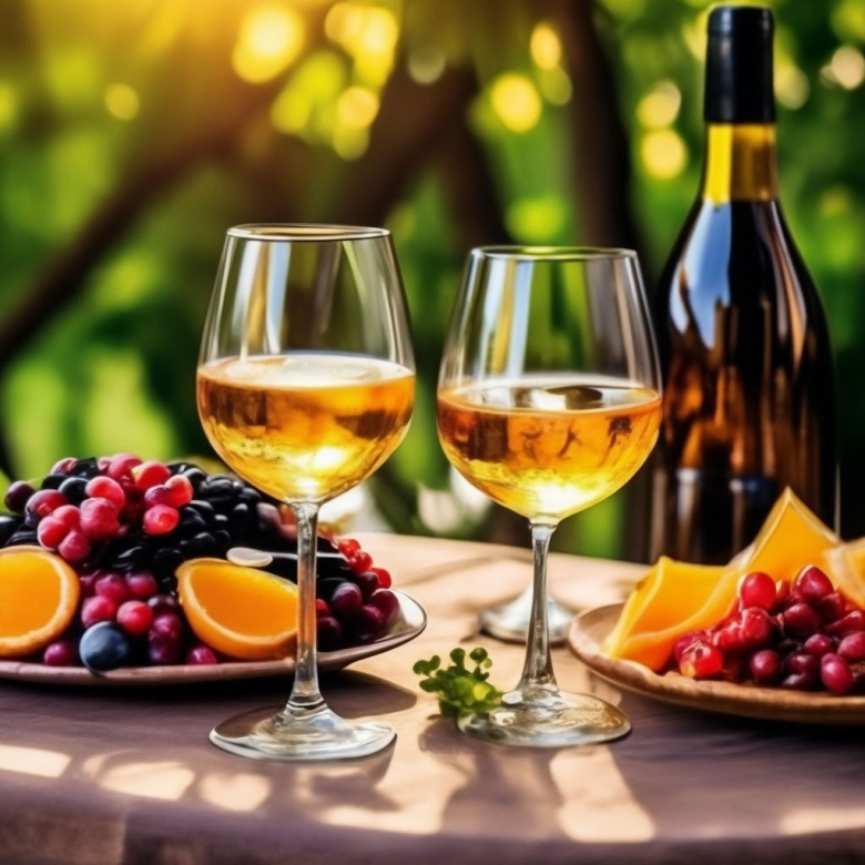 Вино на столе